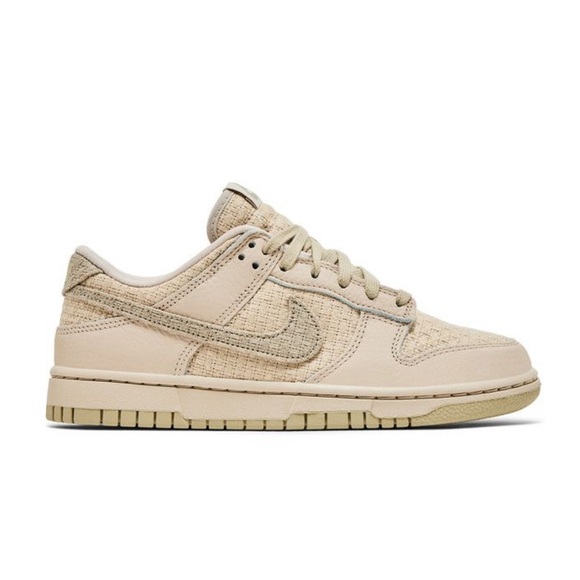 Nike Dunk Low 'Woven Sanddrift' Sneakers Fabric Woven Tan Nike Shoes - Picture 4 of 15